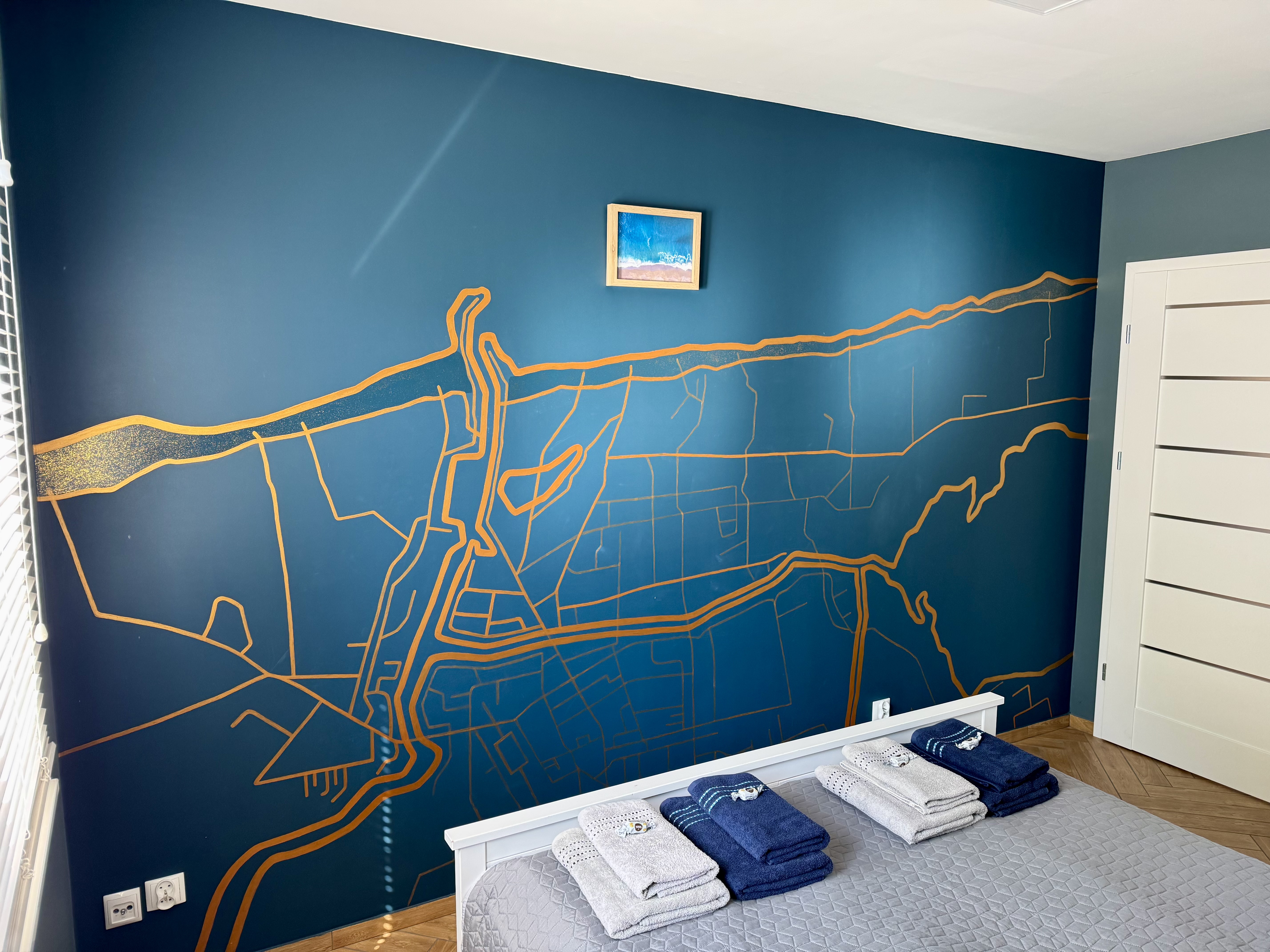 sypialnia apartament morze